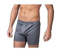 Confezione da 6 Boxer Uomo in Filo di Scozia con Apertura Anteriore, Chiusura Bottone ED Elastico Foderato. Disponibile in Fantasie assortite con Fondo Bianco o Fondo Scuro. Prodotto Made in Italy