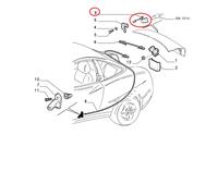 NOTTOLINO BLOCCHETTO SERRATURA BAULE FIAT COUPE' ORIGINALE 46304249