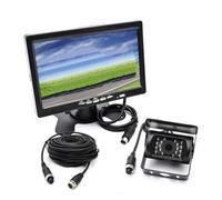 notturna impermeabile Auto Fotografica Connettore A Per Telecamera Retromarcia IR Per Veicolo + Monitor LCD TFT A Colori Da 7 Pollici Per Retrovisione Per Autobus Camion Camper(C)