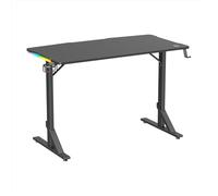 Noua Aim Scrivania Gaming RGB, Tavolo da Gioco Ergonomico, Postazione Gaming per PC Computer Monitor, Portabicchieri e Gancio per Cuffie, 120 * 60 * 75 cm