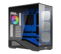 Noua Cool GB200 | Case PC Gaming ATX Mid Tower | Ventola PWM Led ARGB | USB 3.0 e Type-C | Supporto Raffreddamento Liquido 360 mm | Vetro Temperato e Mesh | Blu