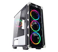Noua Cool GH200 | Case PC Gaming ATX Mid Tower con Vetro Panoramico | Ventola PWM Led ARGB Preinstallata | USB 3.0 e Type-C | Supporto Radiatore da 360mm