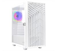 Noua Diamond C112 Bianco Case ATX per PC Gaming, Supporta E-ATX, 0.50MM SPCC Ventola LED ARGB Indirizzabile Frontale Mesh e Pannello Laterale in Vetro Temperato