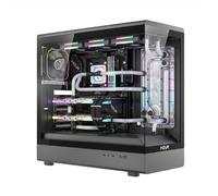 Noua Diamond CK100 | Case PC Gaming ATX Mid Tower | Ventola PWM Led ARGB | USB 3.0 | Supporto Raffreddamento Liquido 360 mm | Doppio Vetro Temperato Continuo - Nero