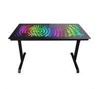 NOUA - SCRIVANIA GAMING RGB DUK TELAIO Z PORTABICCHIERI E GANCIO CUFFIE - SPEDIZIONE GRATUITA
