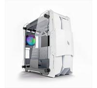 Noua Ego | Case PC Gaming Full Tower | Supporta E-ATX | 1.2mm SPCC | Ventola PWM ARGB | Supporta Radiatori da 360 mm | Pannelli Laterali in Vetro Temperato, Bianco