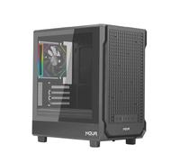 Noua Fobia LK100 | Case PC Gaming micro-ATX Micro Tower | Ventola Led ARGB 120 mm | USB 3.0 | Supporto Raffreddamento Liquido 240 mm | Vetro Temperato e Mesh | Nero