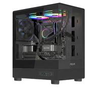 Noua Fobia LK200 Case PC Gaming Micro-ATX Mini-ITX Ventola Nera 120mm, Nero | 1 Ventola Nera 120 mm, Doppio Vetro Temperato Senza Cornice, GPU fino a 305mm, AIO 240mm, USB 3.0