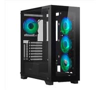 Noua Iron V101 Nero Case PC Gaming Mid-Tower ATX 0.70MM SPCC 4 Ventole PWM ARGB Indirizzabile 120 mm Pannello Frontale e Laterale in Vetro Temperato