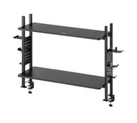 Noua Lash Scaffale con Doppia Mensola da Scrivania Regolabile, Organizer per Scrivania Gaming, Scaffale da Espositore per Ufficio e Casa