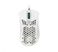 Noua Myst Mouse Gaming RGB con Cavo USB, Sensore Ottico Pixart 3325 fino a 10000 DPI, 7 Pulsanti Programmabili, Software Incluso, Mouse da Gioco Leggero 68g con Struttura a Nido d’Ape, Bianco