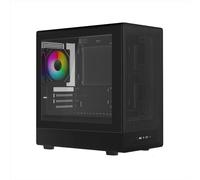 Noua Nexus PK200, Case Gaming MicroATX Compatto, Ventola PWM ARGB, Micro Tower con USB 3.0, Frontale Mesh e Laterale in Vetro Temperato, Nero