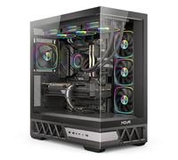 Noua Orizon MK100 | Case PC Gaming ATX Mid Tower | Ventola PWM Led ARGB | USB 3.0 e Type-C | Supporto Raffreddamento Liquido 360 mm | Vetro Temperato e Mesh | Bianco