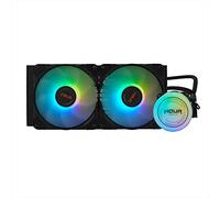 Noua Polaris LM240 ARGB, Raffreddamento Dissipatore a Liquido CPU, TDP 200W, 2 Ventole PWM Indirizzabile Silenziose, Compatibile 1200 115x 1366 2066 AM5 AM4 AM3