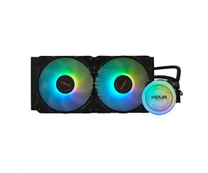 Noua Polaris LM240 ARGB, Raffreddamento Dissipatore a Liquido CPU, TDP 200W, 2 Ventole PWM Indirizzabile Silenziose, Compatibile 1200 115x 1366 2066 AM5 AM4 AM3