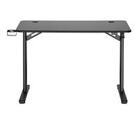 Noua Dot Scrivania Gaming RGB, Tavolo da Gioco Ergonomico, Postazione Gaming per PC Computer Monitor, Fori Passacavi, Portabicchieri e Gancio per Cuffie, 113x60x75 cm