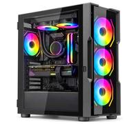 Noua Smash Case PC Gaming ATX, 4 Ventole ARGB PWM, Frontale Vetro, Support E-ATX