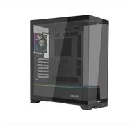 Noua Utopia FK100, Case Gaming ATX, Triplo Vetro Temperato Continuo Senza Cornici, Ventola ARGB e Strip LED ARGB, Supporto Raffreddamento Liquido fino a 360mm, Nero