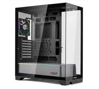 Noua Utopia FS100, Case Gaming ATX, Triplo Vetro Temperato Continuo Senza Cornici, Ventola ARGB e Strip LED ARGB, Supporto Raffreddamento Liquido fino a 360mm, Silver