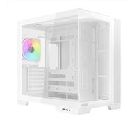 Noua Vision ZH900 | Case PC Gaming ATX Mid Tower | Ventola PWM ARGB | Struttura Doppia Camera | Supporto Raffreddamento Liquido 360 mm | Compatibile Back-Connect MB, Bianco