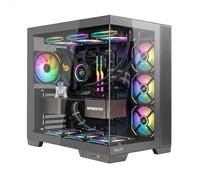 Noua Vision ZK900 | Case PC Gaming ATX Mid Tower | Ventola PWM ARGB | Struttura Doppia Camera | Supporto Raffreddamento Liquido 360 mm | Compatibile Back-Connect MB, Nero