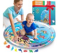NouBaby® Tappetino Acqua XXL Tummy Time Neonato | Tappeto Sensoriale Neonati con Acquario Gonfiabile | Giochi Bambini per lo Sviluppo Motorio | Tappetino Bambini Sicuro e Divertente