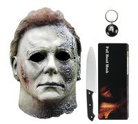 Noufun Michael Myers Maschera adulti, da Halloween Kills (2021), maschera horror integrale per Halloween, copricapo in lattice con capelli (BK-2021)