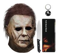 Noufun Michael Myers Maschera adulti, da Halloween Kills (2021), maschera horror integrale per Halloween, copricapo in lattice con capelli (2022)
