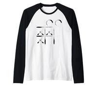 Noughts And Crosses Halloween Gioco da Tavolo Lazy Costume Maglia con Maniche Raglan