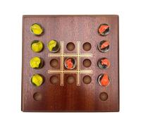 Noughts and Crosses marble game with wooden board | Tic Tac Toe game