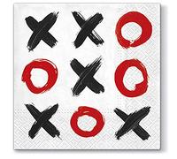 Noughts and Crosses, tovaglioli di carta divertenti, 33 cm x 33 cm (confezione da 20)