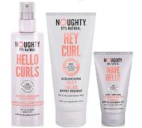 Noughty Hello Curls Primer, Hey Curl Curl Scrunching Jelly & Wave Ciao Curl Domare Crema 3 Prodotti Full Size, Capelli Ondulati, Capelli Ricci