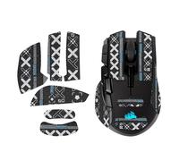 NOUKAJU Nastro antiscivolo per mouse, copertura completa, per mouse Corsair IRONCLAW RGB, autoadesivo, pretagliato, resistente al sudore, kit di aggiornamento professionale (nero)