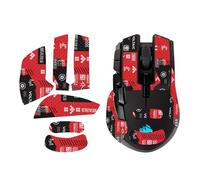 NOUKAJU Nastro antiscivolo per mouse, copertura completa, per mouse Corsair IRONCLAW RGB, autoadesivo, pretagliato, resistente al sudore, kit di aggiornamento professionale per mouse (rosso)