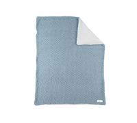 Noukie's - Coperta a maglia con Sherpa - Mix & Match - Celeste - 75 x 100 cm