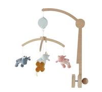 NOUKIE'S - Giostrina musicale in legno Nouky, Paco & Lola - Giostrina culla, lettino con le sponde, box - Gioco stimolante