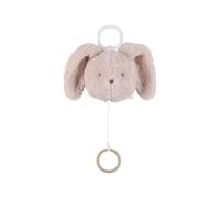 NOUKIE'S - Peluche Musicale Nomade 20 cm - Rosie Rose coniglio con anello e gancio per passeggino, auto - risveglio musicale - Regalo per bambino