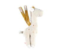 Noukie's - Peluche musicale Tiga - Doudou in veloudoux anello di legno - Stimolazione musicale - Regalo per neonati