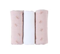 Noukie's Set di 3 Panni in Mussola da 70x70 cm Popsie Gigi e Louli