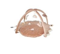 NOUKIE'S - Tappeto Attività Neonato Veloudoux Popsie il Dino - Tappeto Sensoriale con Giochi Sospesi - Motricità, Sviluppo Sensoriale - Lavabile in Lavatrice - Nascita - Regalo