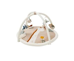 NOUKIE'S - Tappeto Attività Neonato Veloudoux Stegi la Giraffa - Tappeto Sensoriale con Giochi Sospesi - Motricità, Sviluppo Sensoriale - Lavabile in Lavatrice - Nascita - Regalo