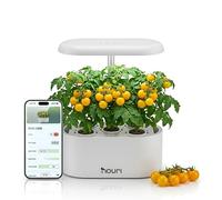 Nouri APP Smart Garden da 5 cialde per cuochi casalinghi | con pomodoro cimelio | Sistema di coltivazione idroponica | Luci a LED | Kit da giardino per erbe aromatiche indoor | Kit per la coltivazione