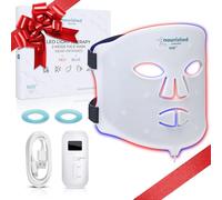 Nourished Bodynskin Maschera LED Portatile per il Viso con Infrarossi Vicini - Terapia della Luce Blu, Rossa per il Viso - 114 LED - Strumento per la Cura della Pelle contro le Rughe, Anti-Età