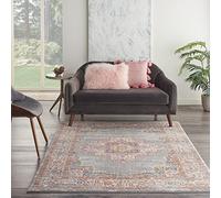 NOURISON Passion Bohemian Bordered Grey 5' x 7' Area Tappeto 5'3" x 7'3", Polipropilene (PP), Grigio