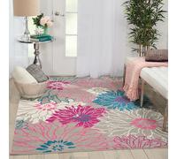 NOURISON Passion Floral Grey 5'x 7' - Tappeto 5'3" x 7'3"