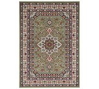 Nouristan Parun Täbriz Mirkan Orient Tappeto, Stile, Pelo Corto, Vintage, Orientale, per Sala da Pranzo, Soggiorno, Camera da Letto, Verde, 120 x 170 cm, Polipropilene (PP)