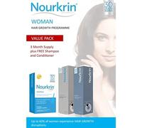 Nourkrin donna Value Pack 180 compresse, Shampoo e Balsamo