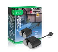 Nous A4Z Zigbee Presa Smart Home Ciabatta Multipresa Elettrica Esterno con Misuratore Consumo Elettrico Compatibile con Alexa, Google Home Assistant, Tuya Domotica Casa Intelligente Presa Temporizzata