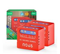 NOUS B5Z Modulo Interruttore Smart ZigBee Con Misurazione Energia - 1 Canale da Incasso, ZigBee 3.0, 100-240V 2000W, Compatibile con Alexa, Google Assistant, SmartThings, Pack of 2, Hub Richiesto