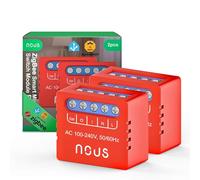 NOUS B6Z Modulo Interruttore Smart ZigBee - 1 Canale da Incasso, ZigBee 3.0, 100-240V 2000W, Compatibile con Alexa, Google Assistant, SmartThings, Pack of 2, Hub Richiesto